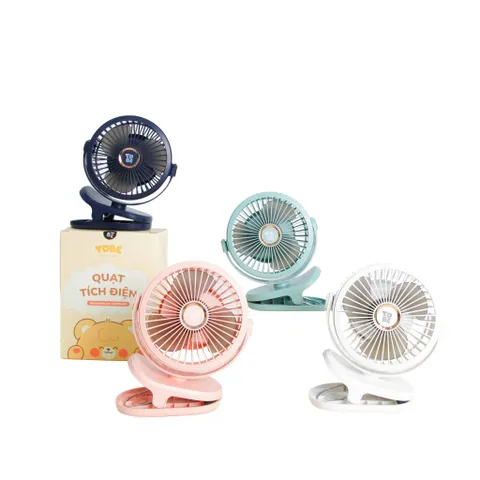 Quạt Tích Điện Mini ToBé MS 9115 - Giải Pháp Đối Phó Nắng Nóng, Dung Lượng Pin 10.000mAh, Thiết Kế Gọn Nhẹ Cho Mọi Không Gian