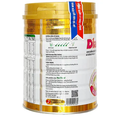 Sữa Bột Dinh Dưỡng DiabetCare Gold 900g - Hỗ Trợ Cung Cấp Dinh Dưỡng Cho Người Tiểu Đường, Chỉ Số Đường Huyết Thấp 31.5