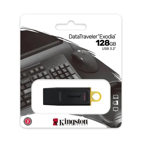 USB 3.2 Gen 1 Kingston DataTraveler Exodia DTX 128GB - USB Flash Drive Tốc Độ Cao, Thiết Kế Sang Trọng và Tương Thích Đa Năng