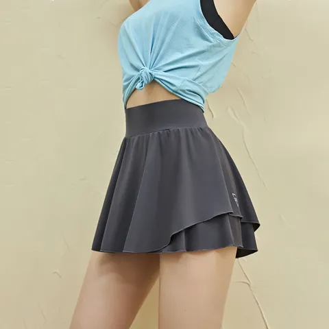 Váy thể thao nữ 2 lớp Amin AM061 - Thể thao co giãn có túi điện thoại, phù hợp tập gym, yoga, thời trang năng động