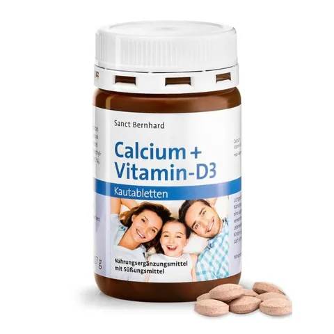 Viên ngậm Canxi + Vitamin D3 vị Socola Sanct Bernhard - Bổ sung Canxi cho Xương Khỏe, Hỗ trợ Phát Triển Trí Não cho Cả Gia Đình