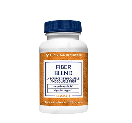 Viên rau củ bổ sung chất xơ The Vitamin Shoppe Fiber Blend - Hỗ trợ tiêu hóa và cải thiện đường ruột 100 viên nang tự nhiên