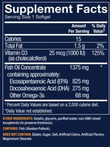(Hàng nhập khẩu) Viên uống dầu cá VTHRIVE Premium Wild Alaskan Fish Oil