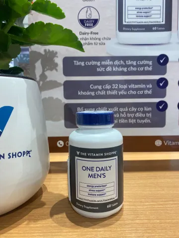 Viên Uống Vitamin Tổng Hợp Cho Nam Trên 50 Tuổi The Vitamin Shoppe One Daily Men’s 50+ - Tăng Cường Sức Khỏe, Năng Lượng, Đề Kháng