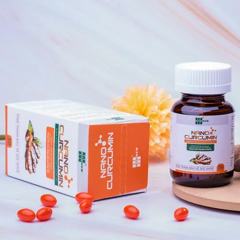 Viên uống Nano Curcumin OIC New hỗ trợ tiêu hóa - Cải thiện đầy hơi, ợ chua và tăng cường sức khỏe hệ tiêu hóa, lọ 30 viên