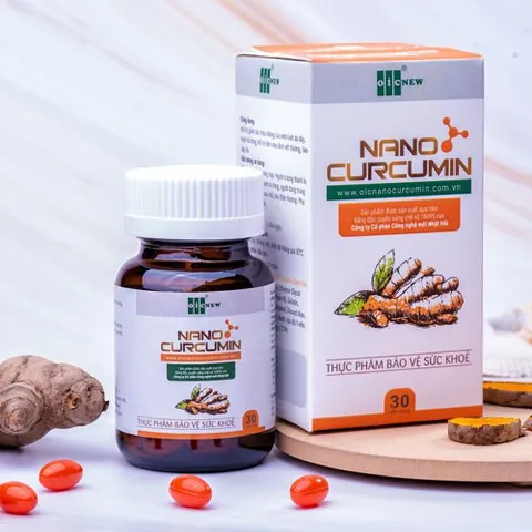 Viên uống Nano Curcumin OIC New hỗ trợ tiêu hóa - Cải thiện đầy hơi, ợ chua và tăng cường sức khỏe hệ tiêu hóa, lọ 30 viên