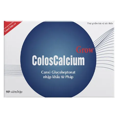 Viên uống canxi hữu cơ Coloscalcium Grow 90 viên - Bổ sung Canxi D3 K2 cho trẻ em và phụ nữ mang thai, hỗ trợ phát triển xương khỏe mạnh