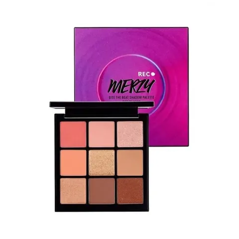 Bảng phấn Merzy Bite The Beat - Đa Năng Chuyên Dùng Phấn Mắt, Phấn Má, Tạo Khối, Màu Sắc Hài Hòa, Tiết Kiệm Thời Gian Trang Điểm