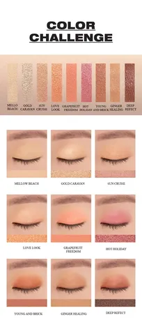 Bảng Màu Mắt 9 Ô Lilybyred x THENCE Mood Cheat Kit - Phấn Trang Điểm Độc Đáo, Màu Cam San Hô và Nâu Rạng Rỡ, Giúp Nâng Tâm Trạng Ngày Mới