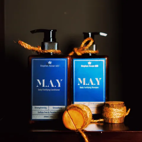 Bộ Dầu Gội Dầu Xả Phục Hồi Tóc M.A.Y Daily Cho Nam - Dưỡng Ẩm Tóc, Không Chứa Sulfate và Paraben, Hương Trái Cây Nhiệt Đới