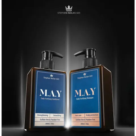 Bộ Dầu Gội Dầu Xả Phục Hồi Tóc M.A.Y Daily Cho Nam - Dưỡng Ẩm Tóc, Không Chứa Sulfate và Paraben, Hương Trái Cây Nhiệt Đới