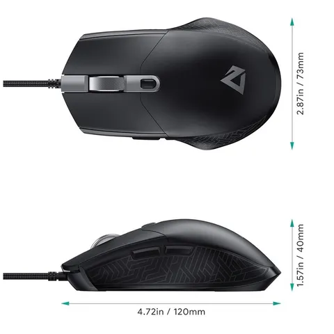 Chuột Gaming Aukey GM-F3 RGB 7200 DPI 6 Nút - Thiết Kế Mạnh Mẽ, LED Đổi Màu Tùy Chỉnh, Chuột Đa Năng Cho Game Thủ