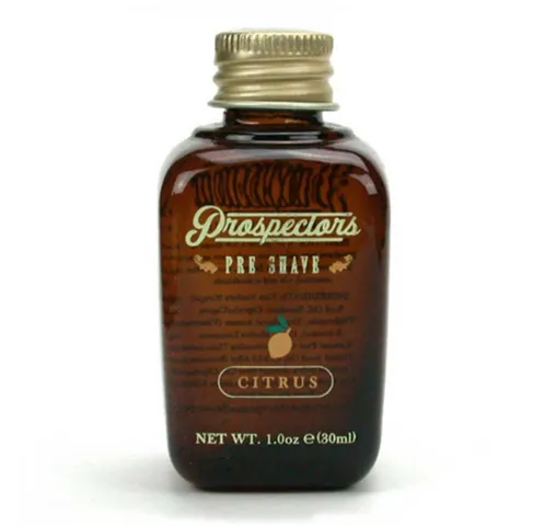 Dầu Dưỡng Mềm Râu Prospectors Pre-Shave Oil 30ml - Hỗ Trợ Cạo Râu Mượt Mà, Không Cặn Dầu, Hương Cam Tươi Mát