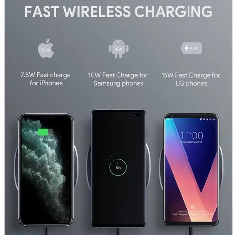 Đế Sạc Nhanh AUKEY LC-C6 10W Qi 3.0 Không Dây - Sạc Nhanh Cho iPhone, Airpods Pro, Android Thiết Bị