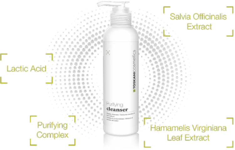 Gel rửa mặt Toskani Purifying Cleanser 200ml cho da dầu mụn - Sạch sâu, kiểm soát bã nhờn, ngừa mụn, nhẹ nhàng cho da nhạy cảm