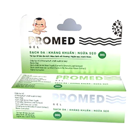 Gel Sát Khuẩn Promed Cho Bé 30g - Hỗ Trợ Làm Sạch Da, Ngừa Sẹo, Phục Hồi Tái Tạo Da Mịn Màng, Thích Hợp Cho Da Nhạy Cảm