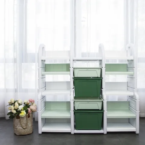 Kệ Trang Trí Đa Năng Toys House WM21E085 - Thiết Kế 3 Cột Cân Xứng, Phân Loại Đồ Dùng Hiệu Quả, Phù Hợp Cho Bé và Gia Đình