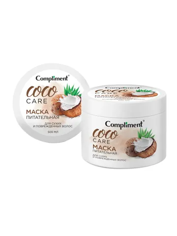Kem ủ tóc Compliment Coco 500ml - Dưỡng ẩm và phục hồi tóc hư tổn từ dầu dừa, làm mềm mượt và bóng khỏe.