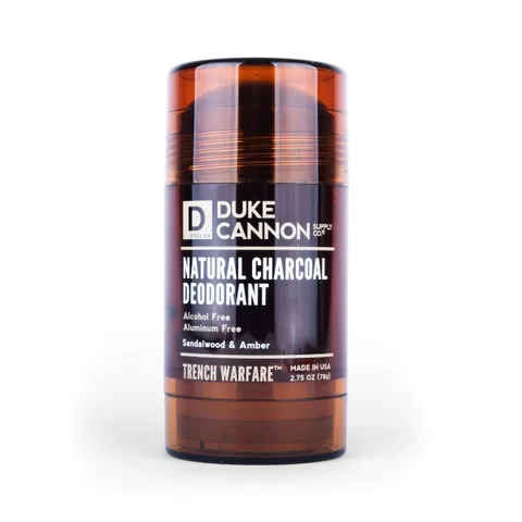 Lăn Khử Mùi Nam Duke Cannon Trench Warfare Natural Charcoal Deodorant - Hương Bergamot & Tiêu Đen, Khử Mùi 12 Giờ, An Toàn Cho Da Nhạy Cảm