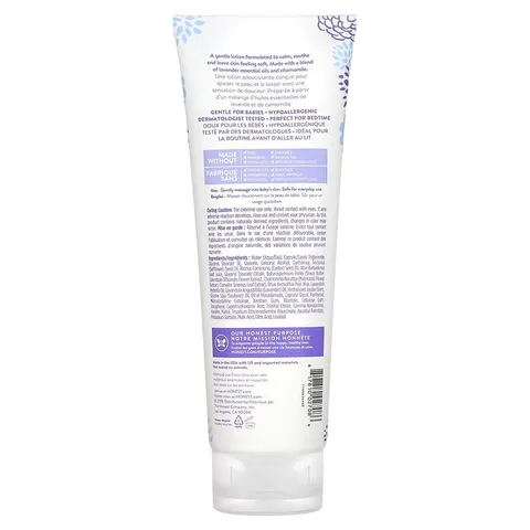 Lotion Dưỡng Ẩm Honest Lavender Cho Trẻ Nhỏ & Mẹ Bầu - Kem Dưỡng Da Từ Thiên Nhiên Giúp Da Mềm Mại, Không Chứa Hóa Chất Nhân Tạo