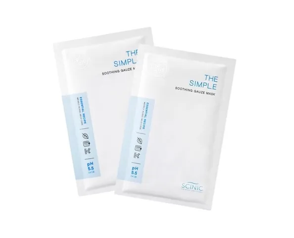 Mặt Nạ Dưỡng Da Scinic The Simple Soothing Gauze Mask 25ml - Hỗ Trợ Làm Dịu, Cấp Ẩm Cho Da Nhạy Cảm, Chiết Xuất Tự Nhiên