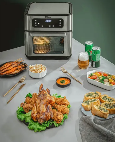 Nồi Chiên Không Dầu Olivo AF12 Dung Tích 12L - Công Suất 1800W, Thiết Kế Hiện Đại, 8 Chương Trình Nấu Ăn Tiện Lợi