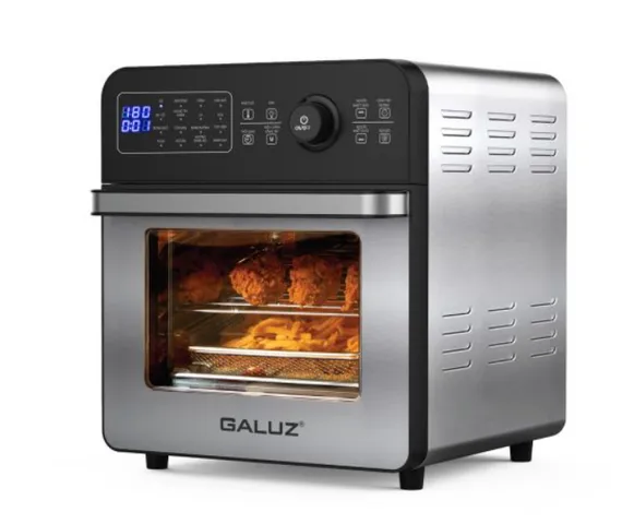 Nồi Chiên Không Dầu Galuz GLA 1518 - 16 Chức Năng, Dung Tích 15L, Quay 360 Độ, Điều Chỉnh Nhiệt Độ 50-220°C, Thực Phẩm Chín Đều Thơm Ngon