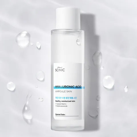 Nước Hoa Hồng Scinic Hyaluronic Acid Ampoule Skin 300ml - Toner Cấp Nước Cho Da Mềm Mịn, Căng Bóng, Duy Trì Độ Ẩm