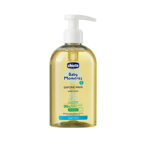 Nước Rửa Tay Chicco 0M+ Chiết Xuất Trà Xanh Cho Bé - An Toàn, Lành Tính, Dưỡng Ẩm Da Mềm Mại, 250ml