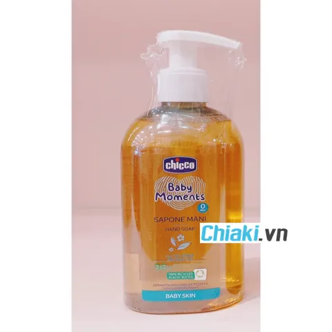 Nước Rửa Tay Chicco 0M+ Chiết Xuất Trà Xanh Cho Bé - An Toàn, Lành Tính, Dưỡng Ẩm Da Mềm Mại, 250ml