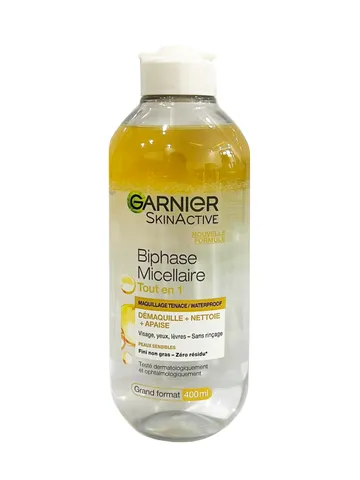 Nước Tẩy Trang Garnier Micellar Cleansing Water 400ml - Làm Sạch Da An Toàn, Hiệu Quả Cho Mọi Loại Da, Không Chứa Cồn