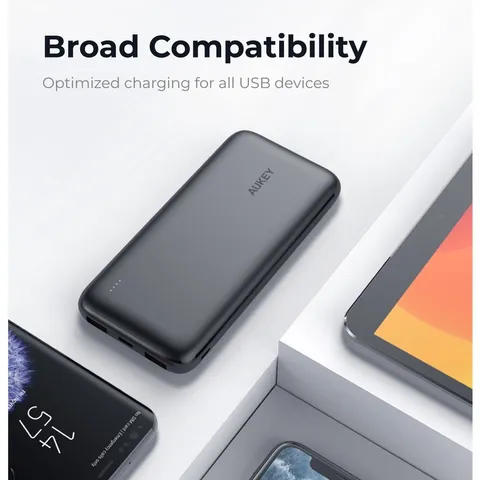 Pin Sạc Dự Phòng Aukey PB-N73S 10000mAh PD 18W - Sạc Nhanh Dành Cho iPhone 13ProMax, Thiết Kế Gọn Nhẹ, Tương Thích Nhiều Thiết Bị