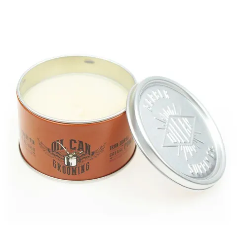 Sáp Vuốt Tóc Nam Oil Can Grooming Iron Horse Grease Pomade - Giữ Nếp Lâu, Độ Bóng Đẹp, Hương Amber & Vanilla - 100ml