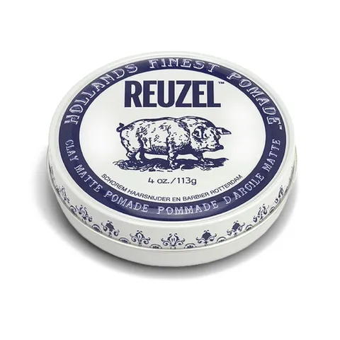 Sáp Vuốt Tóc Nam Reuzel Clay Matte Pomade 113g - Giữ Nếp Cao, Hương Vanila Dễ Chịu, Chất Sáp Mềm Dễ Tạo Kiểu Tóc Bồng Bềnh Natural