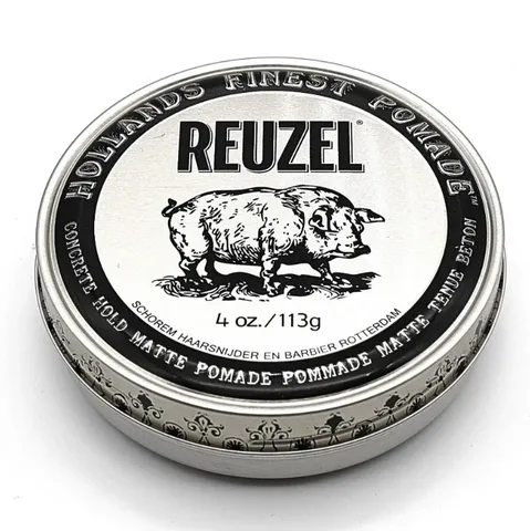 Sáp Vuốt Tóc Nam Reuzel Concrete Hold Matte Pomade - Độ Giữ Kiểu Cao, Dễ Tạo Kiểu, Hương Cola Vani, Kết Cấu Tóc Đẹp 113g