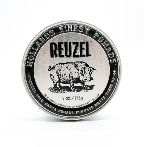 Sáp Vuốt Tóc Nam Reuzel Concrete Hold Matte Pomade - Độ Giữ Kiểu Cao, Dễ Tạo Kiểu, Hương Cola Vani, Kết Cấu Tóc Đẹp 113g
