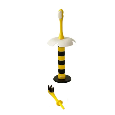 Set Bàn Chải Đánh Răng Honeybee Ukiwi Cho Bé 0-6 Tuổi - Thiết Kế Hình Ong Ngộ Nghĩnh, Đầu Bàn Chải Siêu Mềm Mịn, Bảo Vệ Nướu