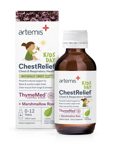 Siro Ho Ngày Artemis Kids ChestRelief 100ml - Hỗ Trợ Giảm Ho Cho Trẻ Dưới 12 Tuổi, Tăng Cường Miễn Dịch, Chiết Xuất Thực Vật An Toàn