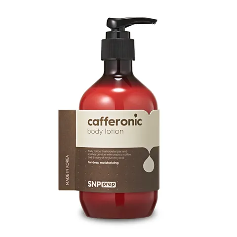 Sữa Dưỡng Thể SNP Prep Cafferonic Body Lotion 310ml - Dưỡng Ẩm, Làm Dịu Da, Hương Cà Phê Thư Giãn - Chăm Sóc Da Khỏe Mạnh
