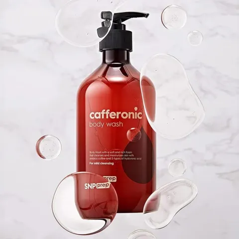 Sữa Tắm Dưỡng Da SNP Cafferonic Body Wash 500ml - Làm Sạch, Cân Bằng pH và Lưu Hương Cà Phê Thơm Dịu