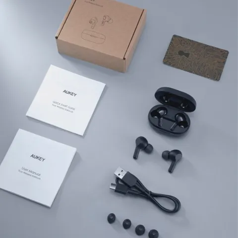 Tai Nghe Bluetooth 5.0 AUKEY EP-T25 TWS Chống Ồn - Âm Thanh Chất Lượng, Thiết Kế Nhỏ Gọn, Kết Nối Ổn Định, Sử Dụng Lên Tới 25 Giờ