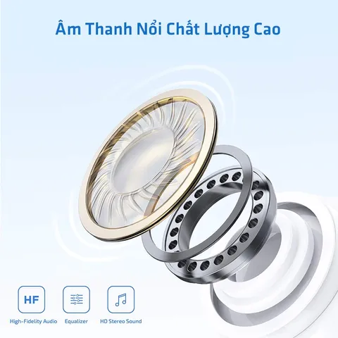 Tai nghe Bluetooth LETSCOM T19 - Âm thanh nổi sống động, chống ồn ANC, kết nối 10m, thời gian sử dụng lên tới 9 giờ, mẫu không dây tiện lợi.