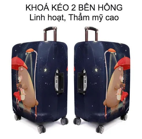 Túi Bọc Bảo Vệ Vali In Sắc Nét Bản Giới Hạn - Chất Liệu Thun Co Giãn 4 Chiều, Phong Cách Độc Đáo, Kiểu Dáng Thoải Mái cho Du Lịch