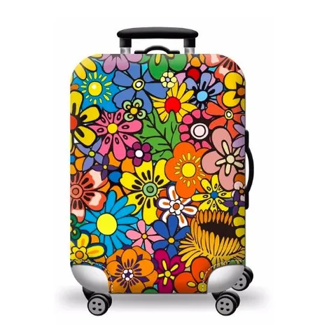 Túi Bọc Bảo Vệ Vali Tropical Họa Tiết Hoa Lá Đa Sắc Chống Trầy Xước - Chất Liệu Thun Co Giãn 4 Chiều, Dễ Vệ Sinh