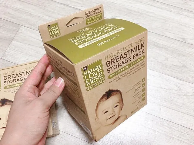 Túi Trữ Sữa Cảm Biến Nhiệt Nature Love Mere 180ml - Hộp 50 Túi An Toàn Không BPA, Tiện Lợi Cho Mẹ Bỉm Sữa