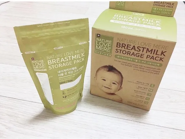 Túi Trữ Sữa Cảm Biến Nhiệt Nature Love Mere 180ml - Hộp 50 Túi An Toàn Không BPA, Tiện Lợi Cho Mẹ Bỉm Sữa