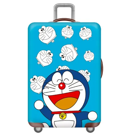 Túi Trùm Vali Kaws Chống Nước - Họa Tiết Doremon Xanh Đáng Yêu, Bảo Vệ Lý Tưởng Cho Du Lịch và Thể Thao
