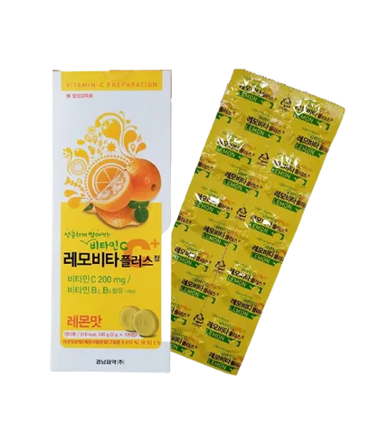 Viên ngậm LemoVita C Plus Hương Chanh - Bổ Sung Vitamin C Tăng Cường Đề Kháng - Giúp Cơ Thể Khỏe Mạnh, Hương Vị Thanh Ngọt Thơm Mát