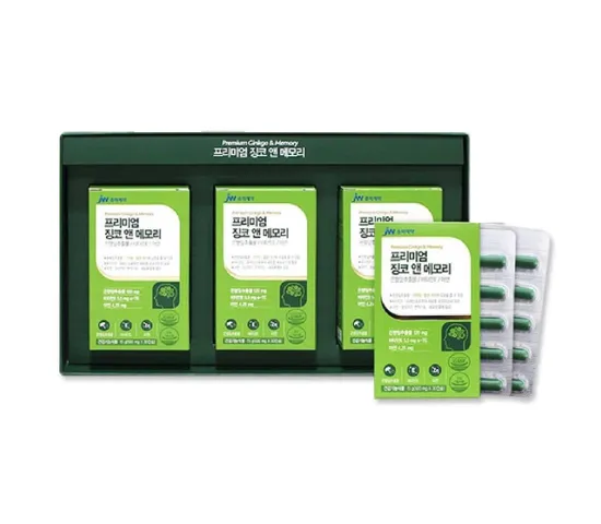 Viên Uống Bổ Não JW Premium Ginkgo & Memory - Hỗ Trợ Trí Nhớ, Giảm Đau Đầu, Bảo Vệ Mạch Máu Não - 30 Viên/Lọ
