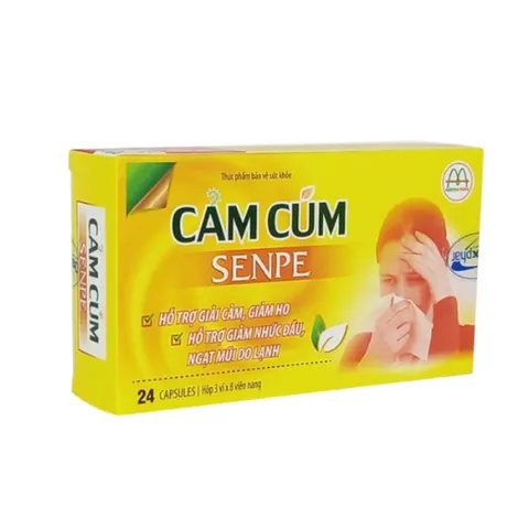 Viên uống Cảm Cúm Senpe - Hỗ trợ sức khỏe, giảm ho và ngạt mũi, bổ sung đề kháng, hộp 24 viên, thảo dược tự nhiên